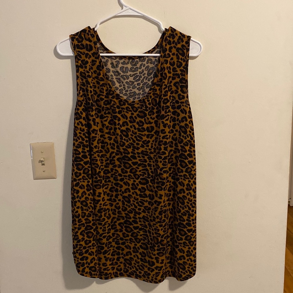 Cheetah print tank top